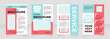 © bsd studio - Advertisement service blank brochure layout design. Promotional event. Vertical poster template set with empty copy space for text. Premade corporate reports collection. Editable flyer paper pages