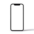 © Bildwasser - Smartphone with empty display screen 3D rendering generative ai phone on clean background.