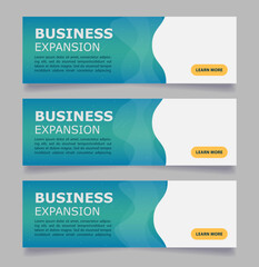 Wall Mural - foreign market expansion web banner design template. vector flyer with text space. advertising placa