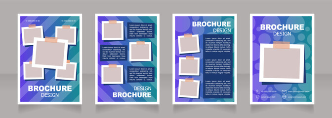 Business and industry blank brochure design. Career growth. Template set with copy space for text. Premade corporate reports collection. Editable 4 paper pages. Arial, Tahoma fonts used