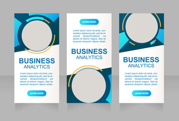 Wall Mural - analytics of modern business processes web banner design template. vector flyer with text space. adv