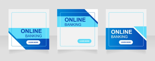 Wall Mural - online banking customer program web banner design template. vector flyer with text space. advertisin