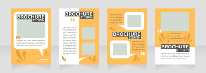 Wall Mural - summer season blank brochure design. template set with copy space for text. premade corporate report