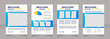 © bsd studio - Customer market segmentation blank brochure design. Template set with copy space for text. Premade corporate reports collection. Editable 4 paper pages. Arial Bold, Regular fonts used