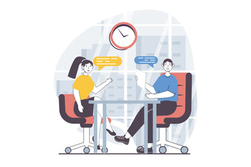 Poster - E-payment concept with people scene in flat design for web. Man sending money from banking app to credit card with secure transfer. Vector illustration for social media banner, marketing material.