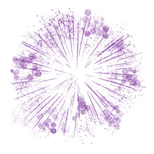 Purple Fireworks Design On Transparent Background. Fireworks Icon. Design For Decorating,background, Wallpaper, Illustration