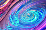 Fototapeta Tęcza - Abstract background fluid waving, holographic color, glossy and glowing, Iridescent Texture.  - Generative AI