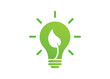 © Abderrahmen - Light bulb with leaf eco icon, Eco friendly energy icon with leaf