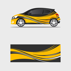 Wall Mural - wrapping car decal luxury trendy design vector.