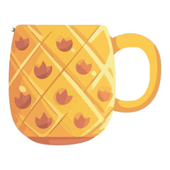 Poster - Yellow mug symbolizes warmth and love