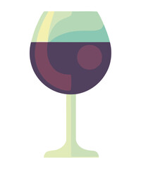 Poster - Wine glass, alcohol design, vector drink icon