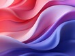 Abstract background in 3D style. Smooth colorful flowing waves in pink, lilac and blue colors. Horizontal image with copy space.