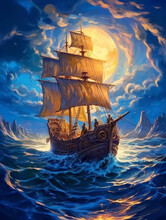 Fantasy Sea Storm, Generative Ai