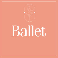 Ballet Logo And Ballerina Girl In Vector Graphics For The Design Of A Ballet Studio, Dance Studio, Beauty Salon, Beauty Studio On A Pink Background