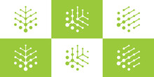 Logo Design Tree Tech Icon Hexagon Vector Inspiration