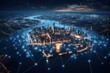 © midart - 3D rendering of global connectivity network Generative AI