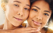 © HockleyMedia/peopleimages.com - Love, portrait of lesbian couple and happy for positive connection or trust. Care or support, pride friendship or happiness and closeup face of cheerful women together for lgbtq or bonding time