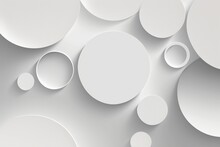 White Modern Neomorphism Abstract Background. Abstract 3D Circle White Wallpaper. Background With Neomorphism Circles