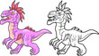prehistoric dinosaur velociraptor, illustration design