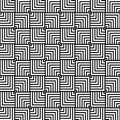 Canvas Print - Geometric Maze Shape Seamless Pattern Vector Background