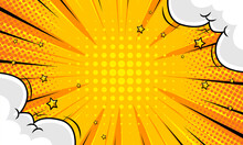 Yellow Comic Zoom Cartoon Template Background