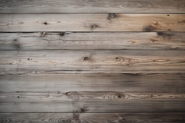 Sticker - Empty wooden table top from rustic old wood planks, neutral gray background