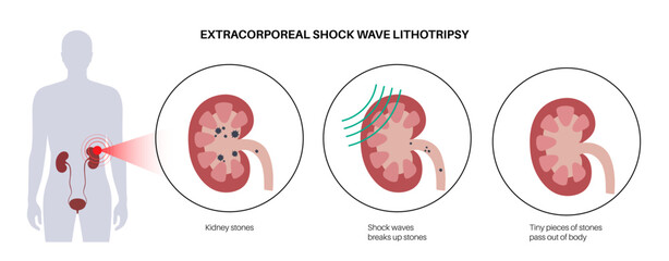 Wall Mural - Lithotripsy procedure concept