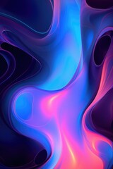 Wall Mural - multi coloured neon waves background, created using generative ai technology