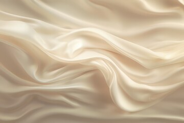 Wall Mural - close up of beige silk material, created using generative ai technology