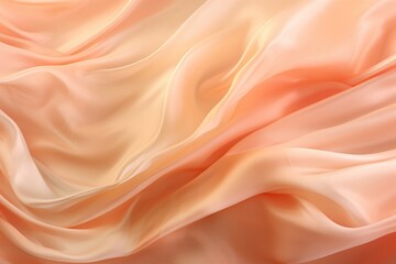 Wall Mural - close up of beige silk material, created using generative ai technology