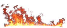 Isolate Realistic Fire Flare Row On Transparent Backgrounds Specials Effect 3d Render Png