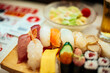 sushi and sashimi. Japan food
