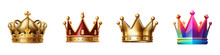 Crown Clipart Collection, Vector, Icons Isolated On Transparent Background