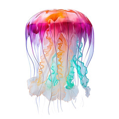 Wall Mural - jellyfish isolated on transparent background cutout