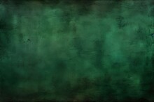 Antique Dark Green Background With Black Vignette In Vintage Textured Design For Christmas Or St Patrick's Day Paper. Generative AI