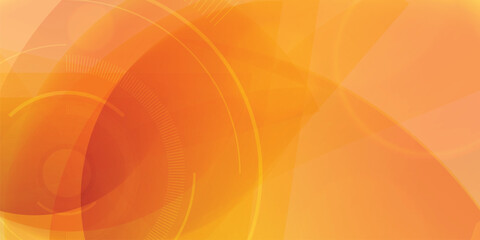 Wall Mural - abstract yellow background with futuristic science and technology elements, geometric designs of cur
