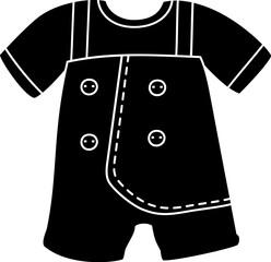 Baby Jumpsuit illustration, icon, element for decoration.