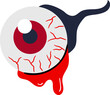 Halloween Bloody Eyeball illustration