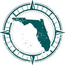 Explore Florida USA State Tourism Stamp