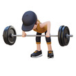 © Novian - 3D Sportsman Character Sculpting Back Muscles with Bent Over Row Workout