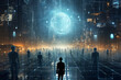© Alex - virtual reality. Collection of avatars. Gathered together working on one huge project