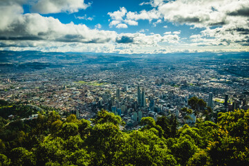 Wall Mural - bogota Colombia aerial skyline cityscape South America city capital 