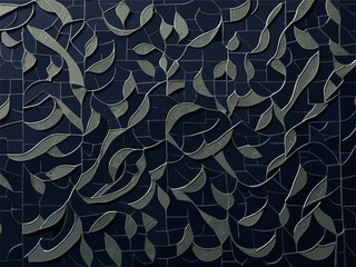 abstract background with leafs, vector illustration
