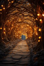 Magic Tree Tunnel In The Forest, Generative Ai