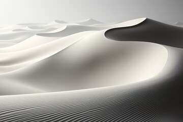 Poster - white dunes background, generative ai