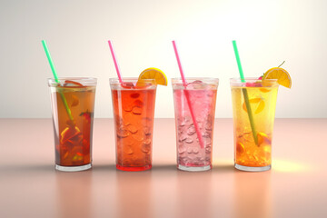 fresh and delicious drink rendering minimal background