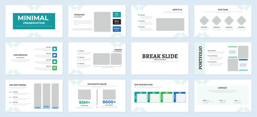 minimal powerpoint presentation slides template design
