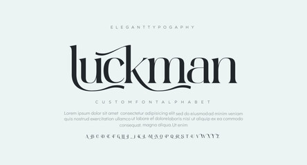 Abstract Fashion font alphabet. Typography typeface uppercase lowercase and number. vector illustration.
