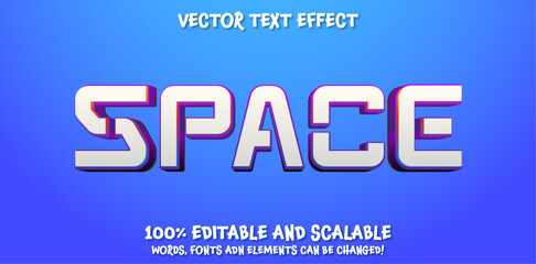 Wall Mural - Space editable text style effect
