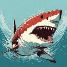 Jaws Shark Illustration